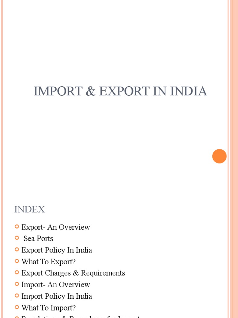 Import & Export in India | PDF | Exports | Imports