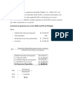 A) Calcule Las Ganancias Por Acción (GPA) de 2012 de Philagem