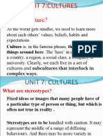 What Is Culture?: Unit 7:cultures