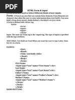 HTML Form