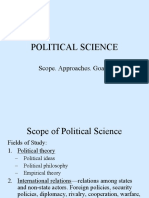 Political Science: Scope. Approaches. Goals