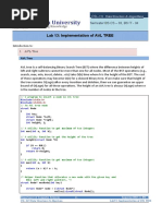 Lab 13: Implementation of AVL TREE