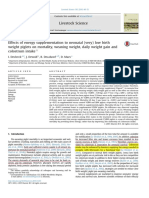 Effects of energy supplementation to neonatal (very) low birth weight piglets on mortality, weaning weight, daily weight gain and colostrum intake - 2016年