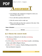 Ssignmen: Q.1: Choose The Correct Word