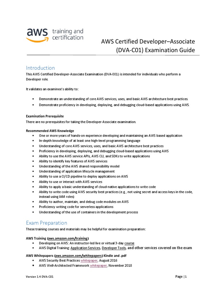 AWS Certified Developer Exam Guide | PDF | Test (Assessment) | Software ...
