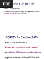 Acidity and Alkalinity