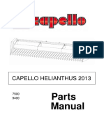 Capello Helianthus 2013: Parts Manual