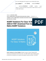 NCERT Solutions For Class 10 Maths 2020-21 PDF: Download Free Class 10 Maths NCERT Solutions