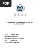 First Assignment of Experimental Physics Lab ": The Use of Spectromter"