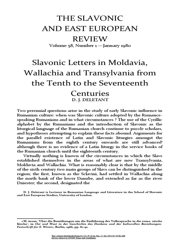 Slavonic Influence in Romanian Lands | PDF | Vlad The Impaler | Romania
