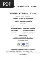 On Rfid Based Attendance System: Internet of Things Project Report