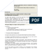 Conférence 10 Mars 2014 Rédaction D'un Compte Rendu Opératoire en Chirurgie Résidanat 1ère Année 2013-2014