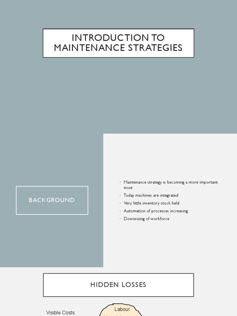 Maintenance Strategies Overview | PDF | Reliability Engineering ...