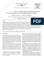 Reprioritization of Failures in A System Failure Mode and Effects Analysis by Decision Making Trial and Evaluation Laboratory Technique