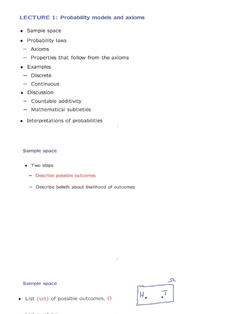 Probability Models and Axioms Explained | PDF | Measure (Mathematics ...