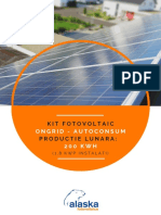 Kit Fotovoltaic Ongrid 1.8 KWP Alaska Energies Romania