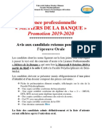 Liste Des Candidats Retenus Pour passer-MDB-2019-2020
