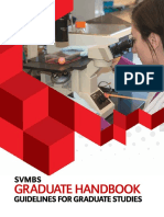 Graduate Handbook: Svmbs Guidelines For Graduate Studies