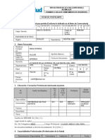 Ficha de postulante para proceso de selección de médico general en hospital