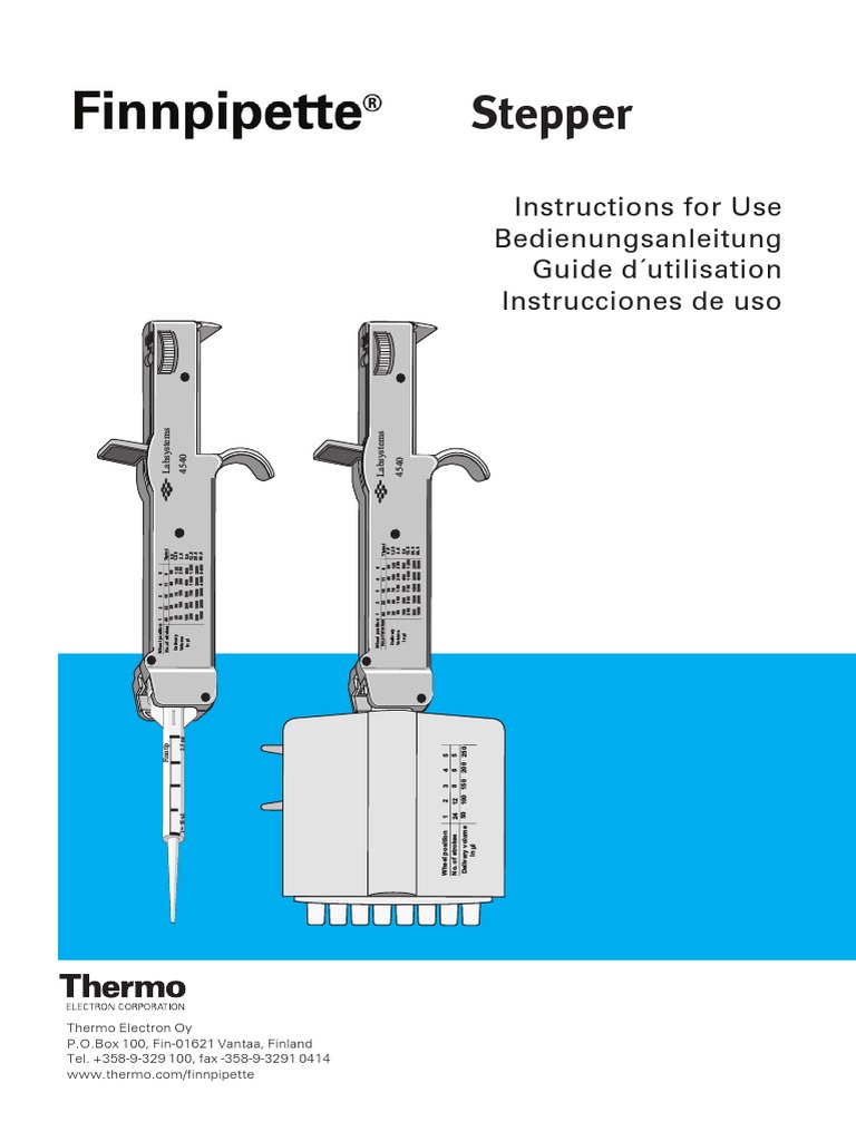 Stepper Instructions For Use Bedienungsanleitung Guide D Utilisation