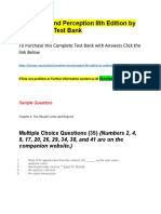 Sensation and Perception 8th Edition by Goldstein - Test Bank