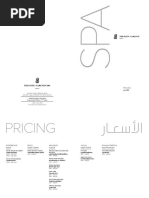 The Ritz-Carlton Spa, Riyadh Pricelist