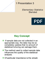 Week 1 Presentation 3: Elementary Statistics