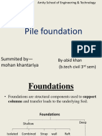 Pile Foundation: Summited by - Mohan Khantariya
