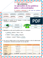 Ficha de Actividad - Palabras Esdrújulas y Sobreesdrújulas