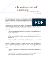 Menu Is The Most Important Tool PDF