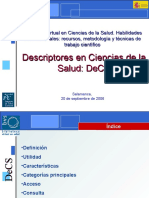 Descriptores en Ciencias de La Salud: Decs