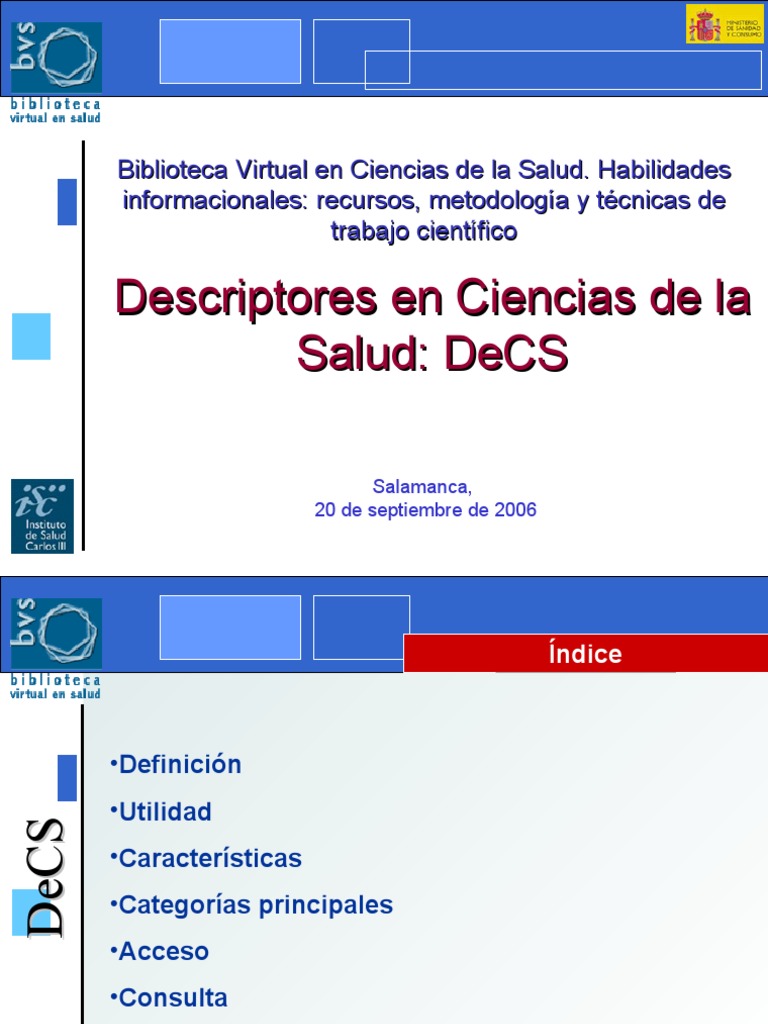 Descriptores en Ciencias de La Salud