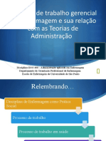 Processo de trabalho gerencial em enfermagem e suas relações com as Teorias de Administração