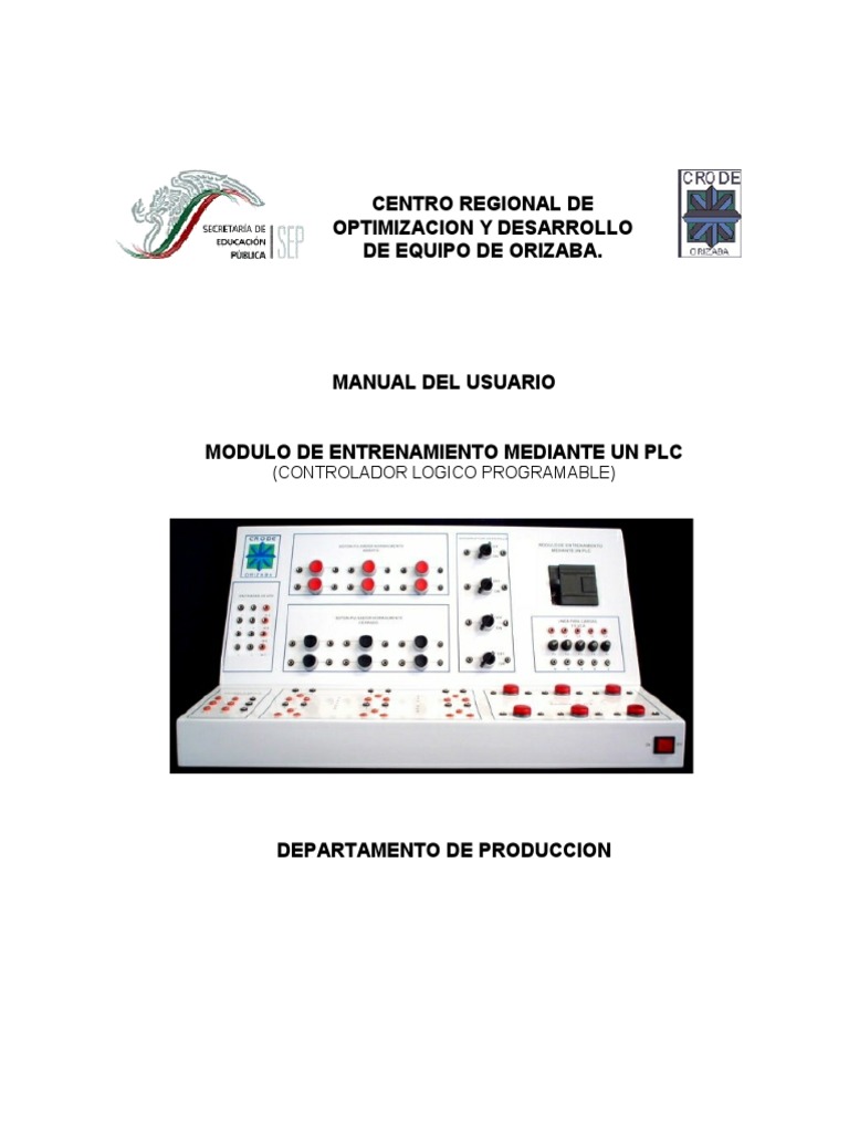 Módulo de Entrenamiento PLC CRODE Orizaba | PDF | Controlador lógico ...