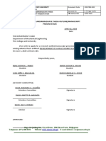 Application For Undergraduate Thesis Outline/Manuscript Presentation