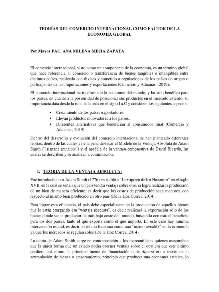Comercio Internacional PDF | PDF | Ventaja comparativa | El comercio ...