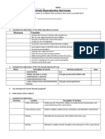 E Hormones Handout Answers