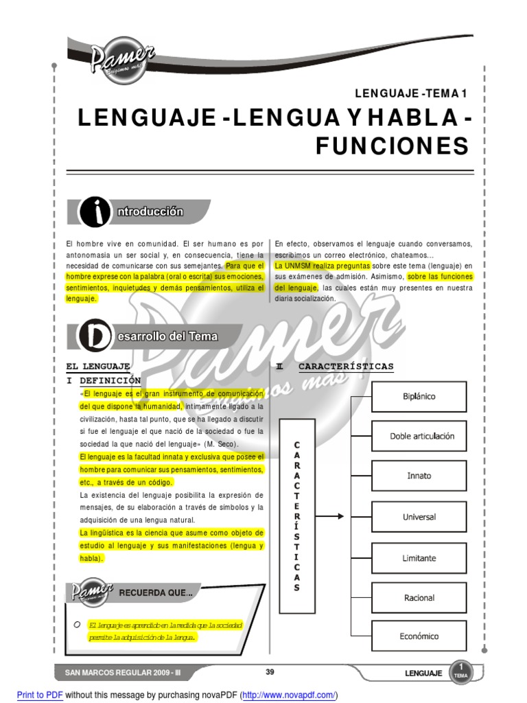 Funciones del Lenguaje y Comunicación | PDF | Habla | Lingüística