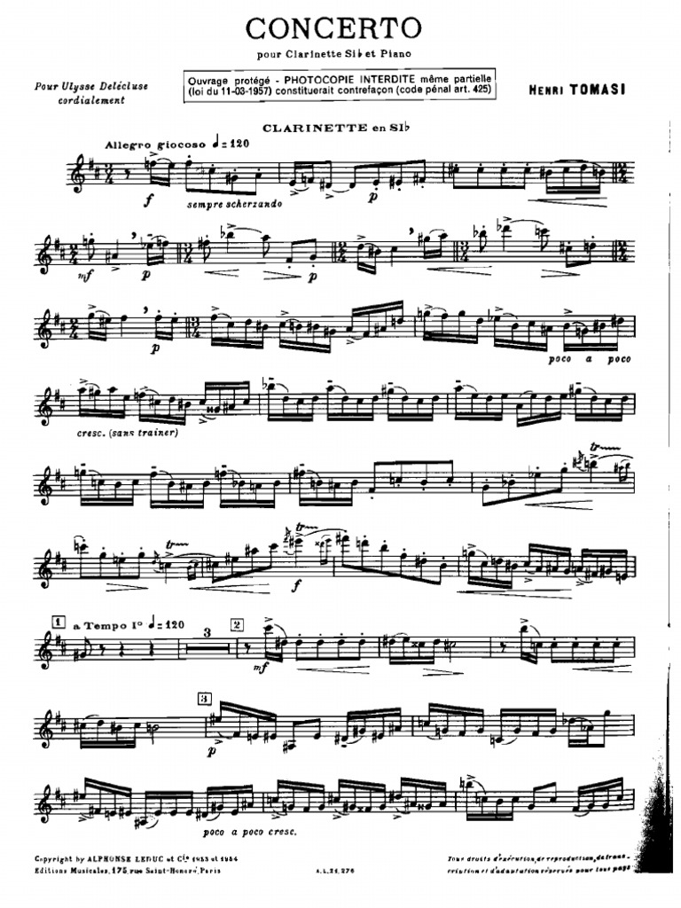 Concerto - Henri Tomasi | PDF