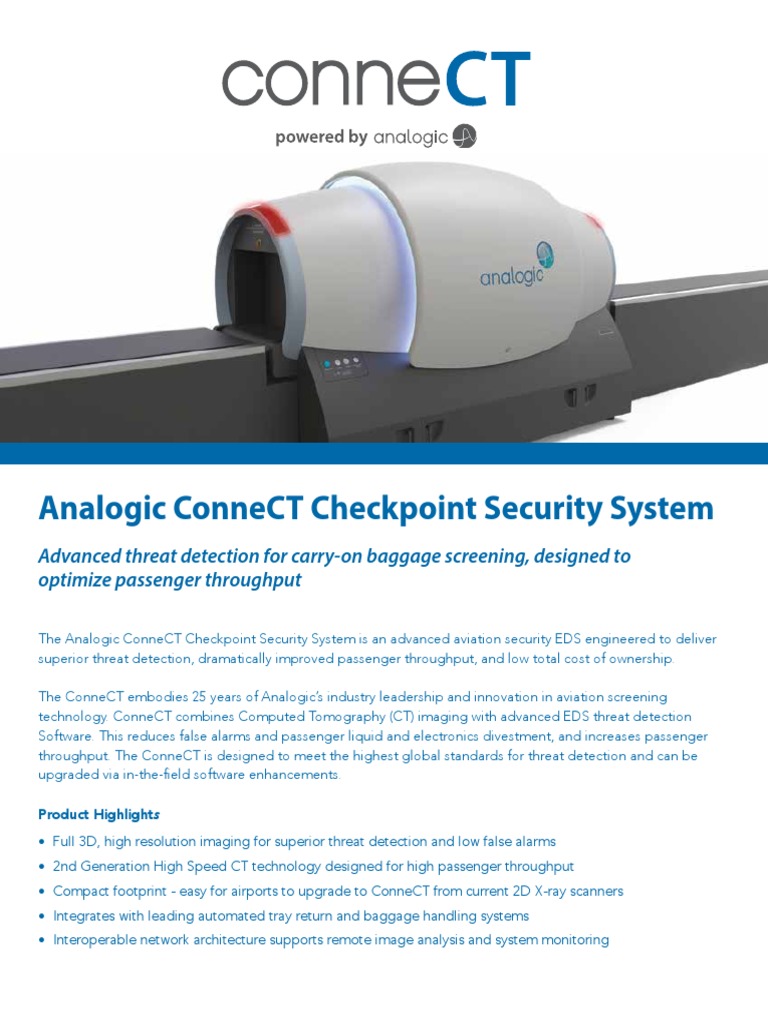 Analogic Connect Checkpoint Security System | PDF | Ct Scan | Security ...