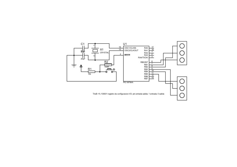 PIC16F84A Pin Configuration Guide | PDF | Technology & Engineering