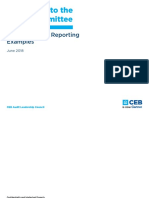 Presenting To The Audit Committee: A Collection of Reporting Examples