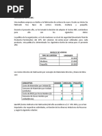 Ejercicio de Costos Abc