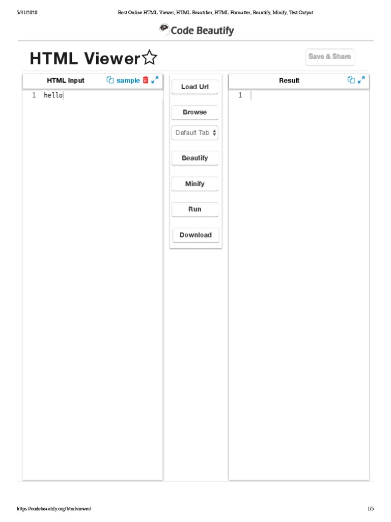 Hello PDF Sample HTML Viewer PDF Json Html