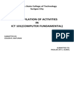 Compilation of Activities IN Ict 101 (Computer Fundamental) : Surigao State College of Technology Surigao City