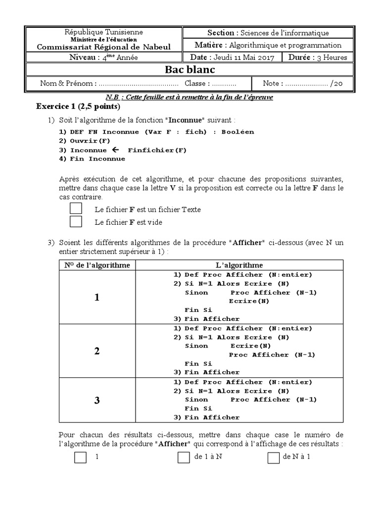 Algorithmes et Programmation en 4ème | PDF | Enseignement des ...