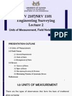 CIV 2107_Lecture 2_Units, Field Notes