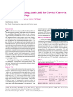 Visual Inspection Using Acetic Acid For Cervical Cancer in Low Resource Settings