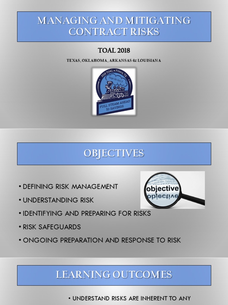 Managing and Mitigating Contract Risks: Texas, Oklahoma, Arkansas ...