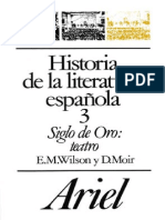 Historia de La Literatura Espanola 3 Siglo de Oro Teatro 